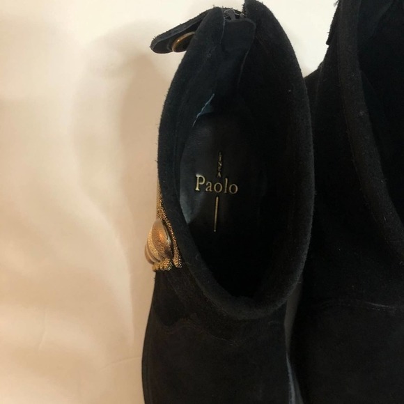 LINEA Paolo Suede Tanzi Bootie 7.5 New Without Box - Picture 4 of 12